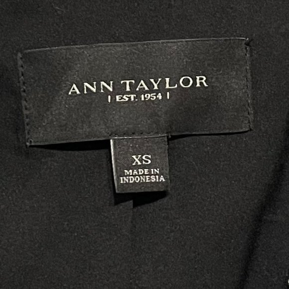 Ann Taylor XS Black White Floral Button Down Jacket Blazer - Picture 3 of 5